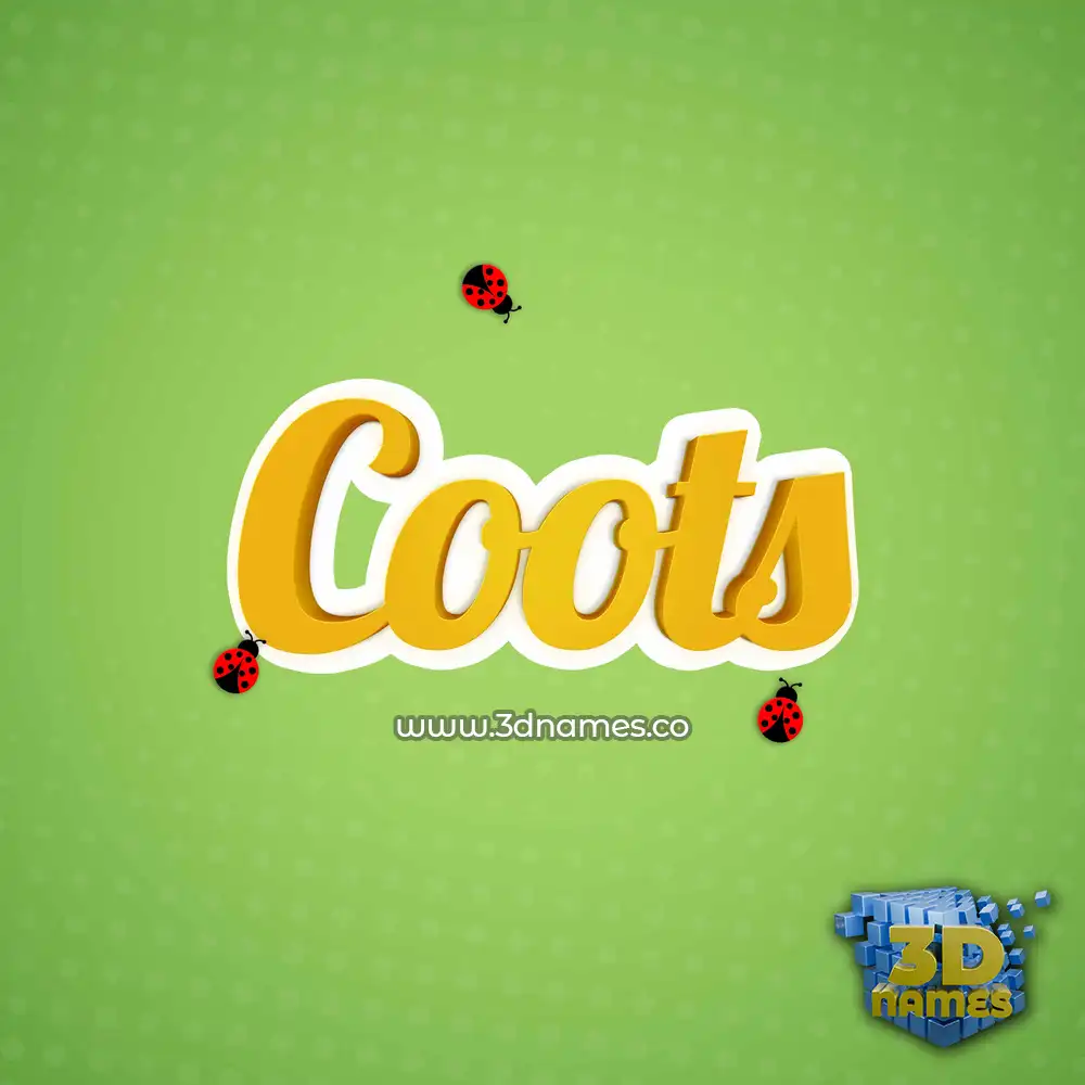 coots in Ladybugs style - 3D name wallpaper