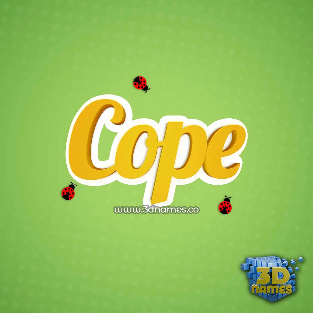 cope in Ladybugs style - 3D name wallpaper