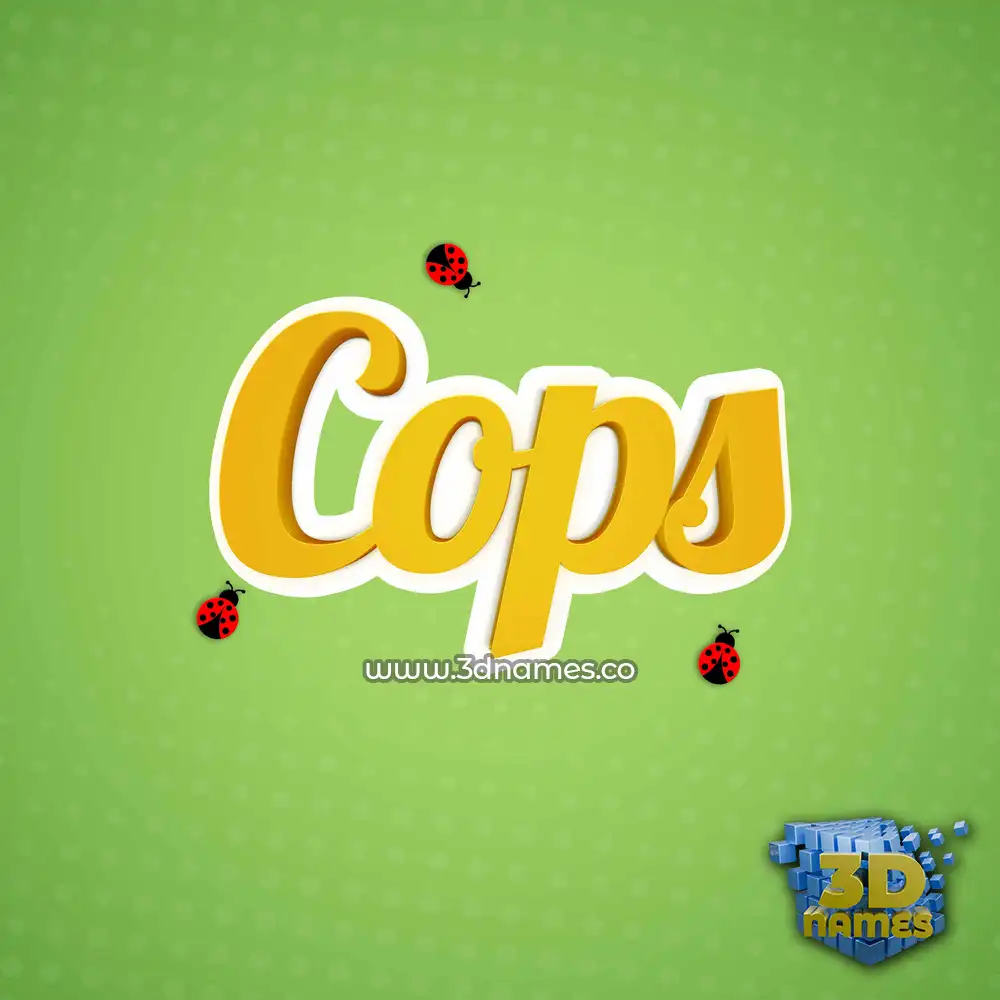 cops in Ladybugs style - 3D name wallpaper