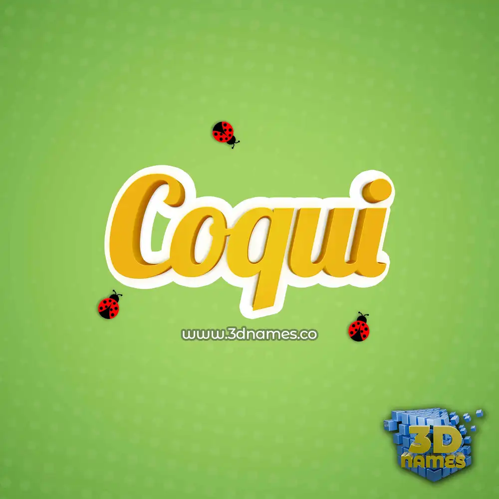 coqui in Ladybugs style - 3D name wallpaper