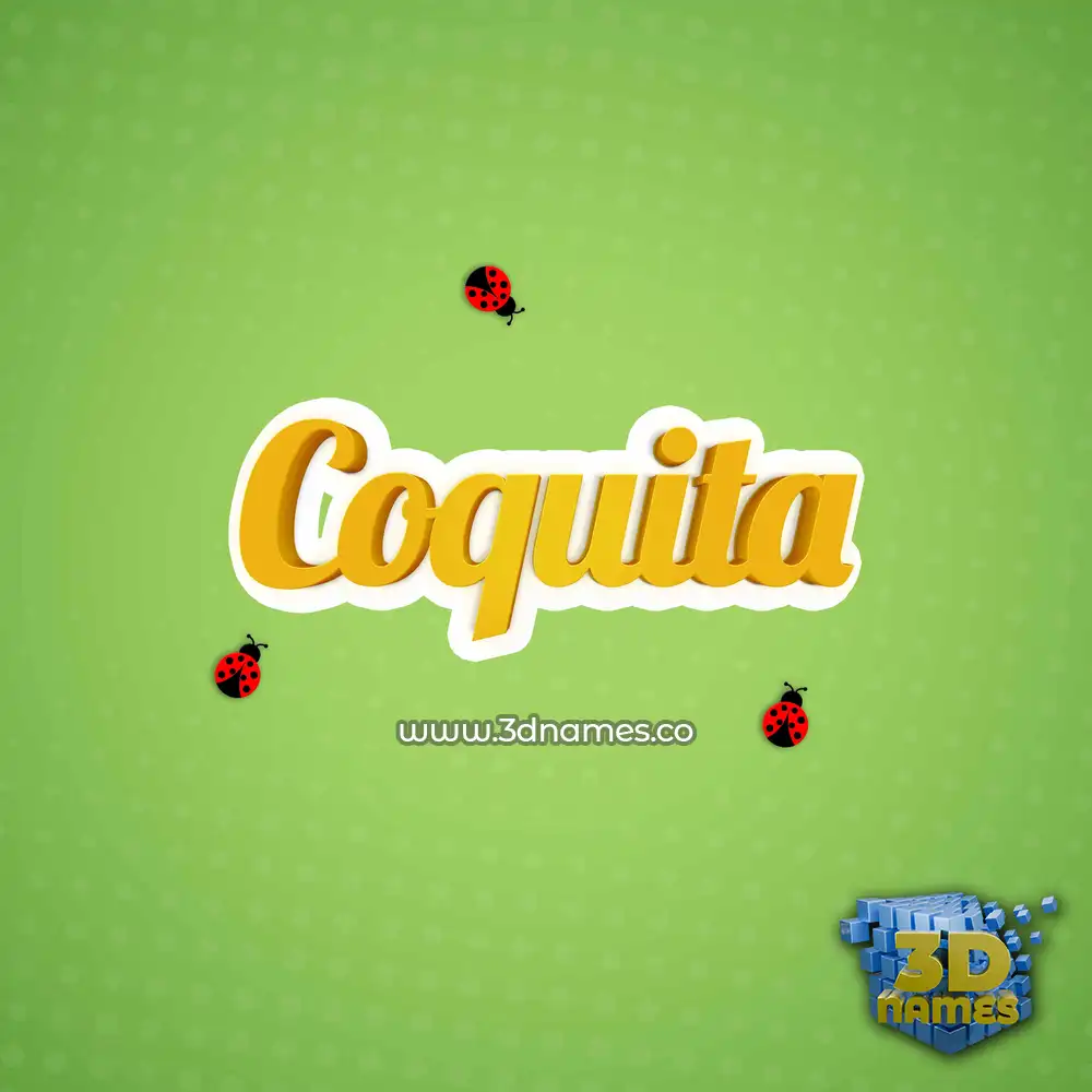 coquita in Ladybugs style - 3D name wallpaper
