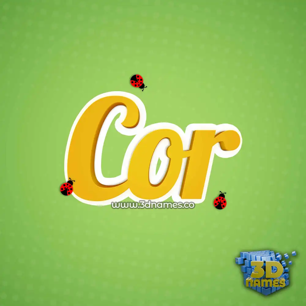 cor in Ladybugs style - 3D name wallpaper