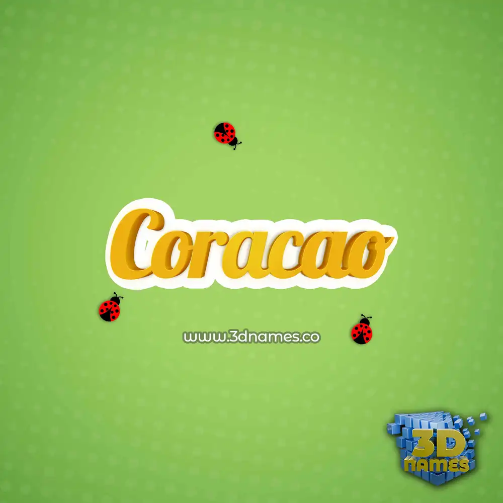 coracao in Ladybugs style - 3D name wallpaper