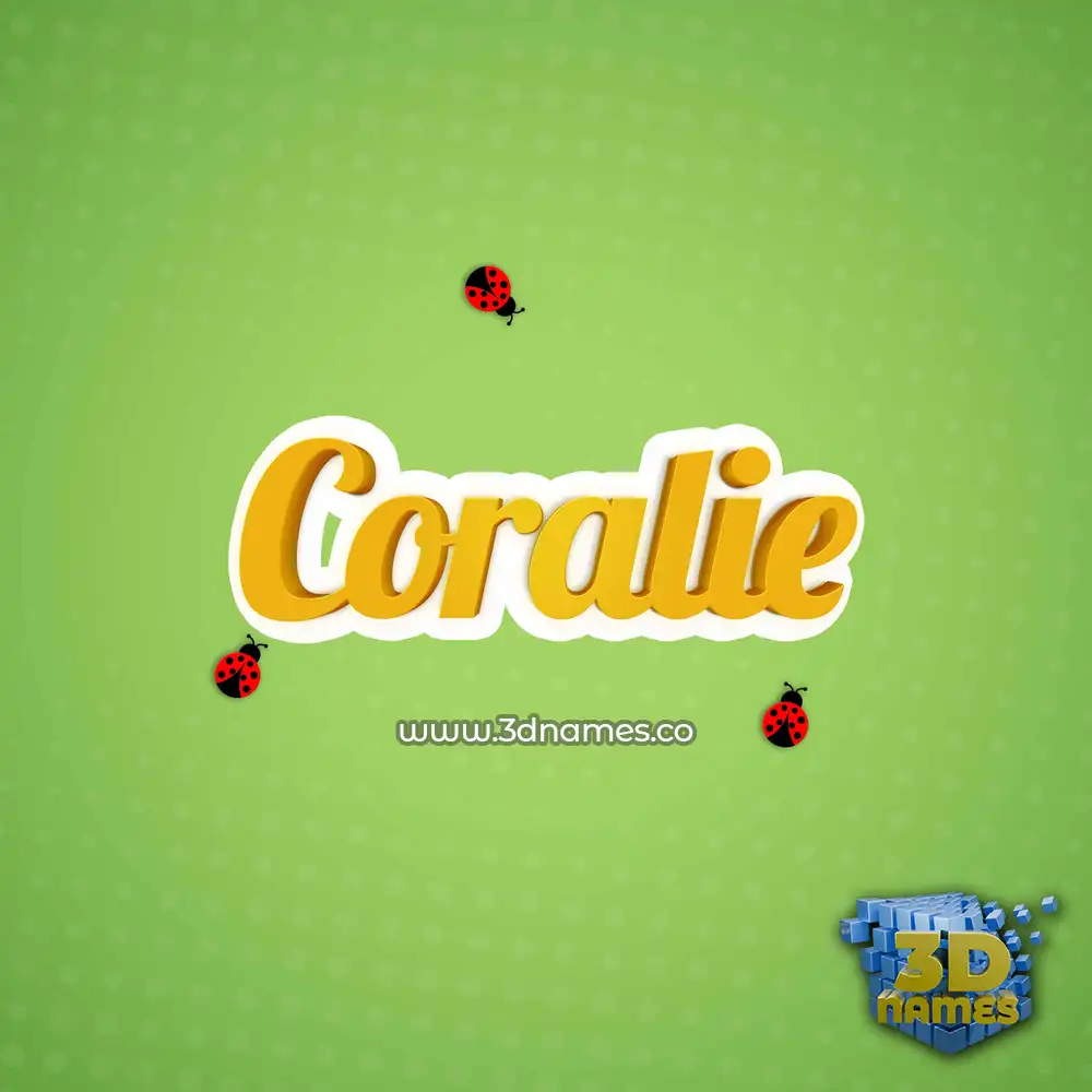 coralie in Ladybugs style - 3D name wallpaper