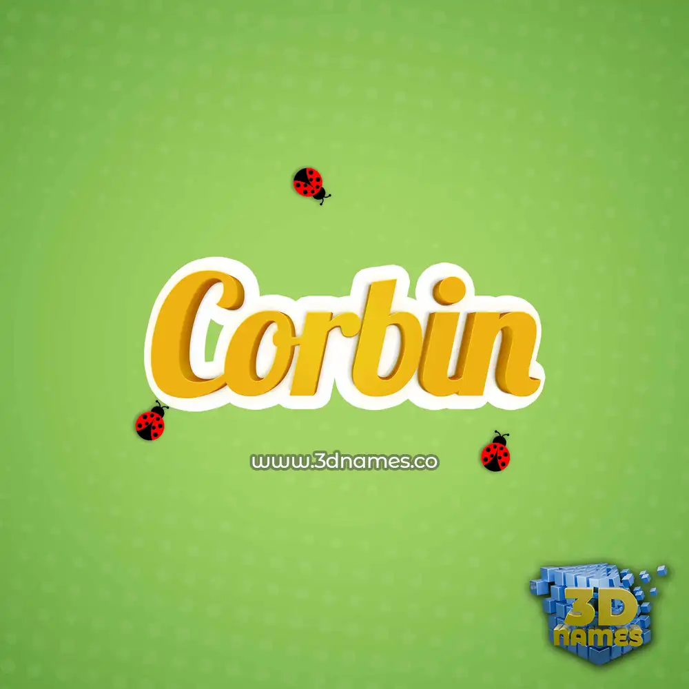 corbin in Ladybugs style - 3D name wallpaper