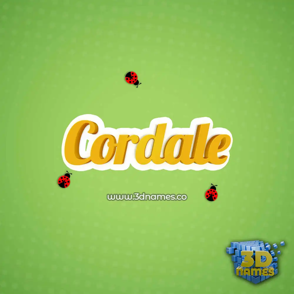 cordale in Ladybugs style - 3D name wallpaper