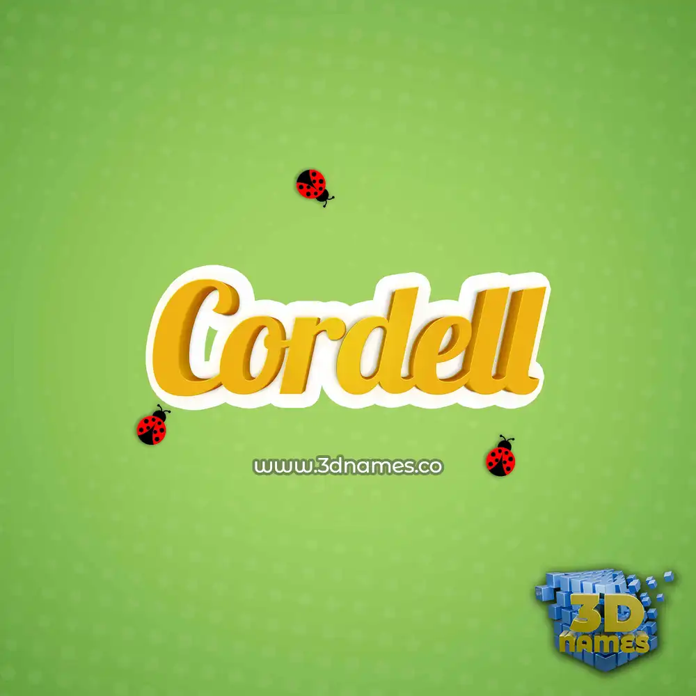 cordell in Ladybugs style - 3D name wallpaper