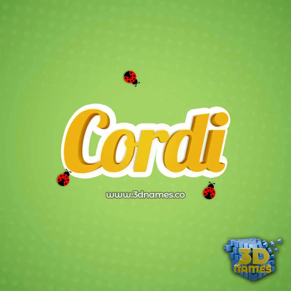 cordi in Ladybugs style - 3D name wallpaper