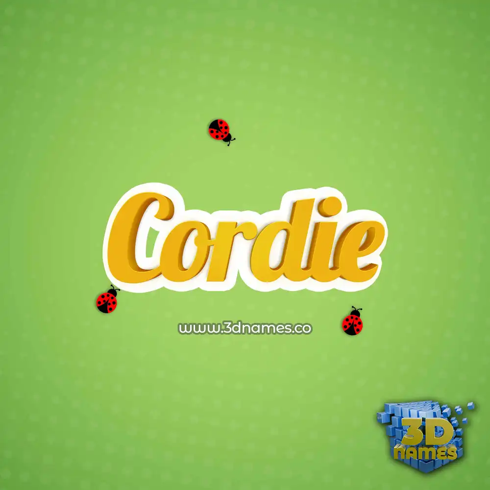 cordie in Ladybugs style - 3D name wallpaper