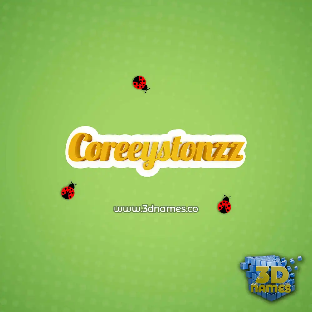 coreeystonzz in Ladybugs style - 3D name wallpaper