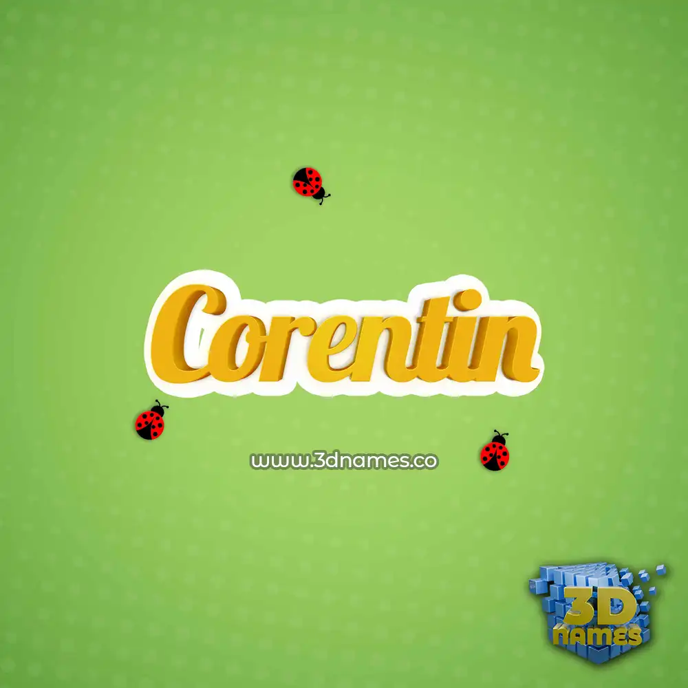 corentin in Ladybugs style - 3D name wallpaper