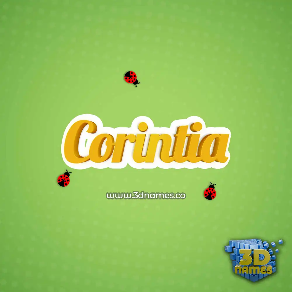 corintia in Ladybugs style - 3D name wallpaper