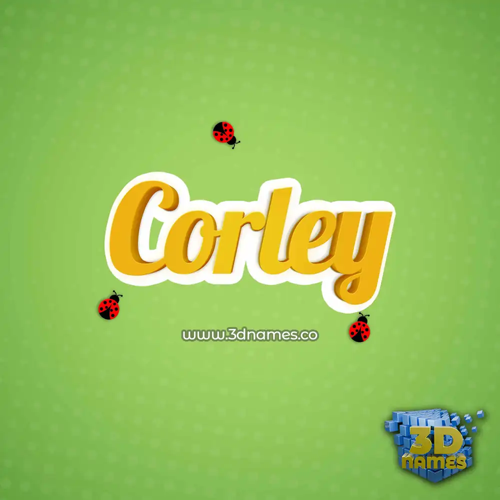 corley in Ladybugs style - 3D name wallpaper