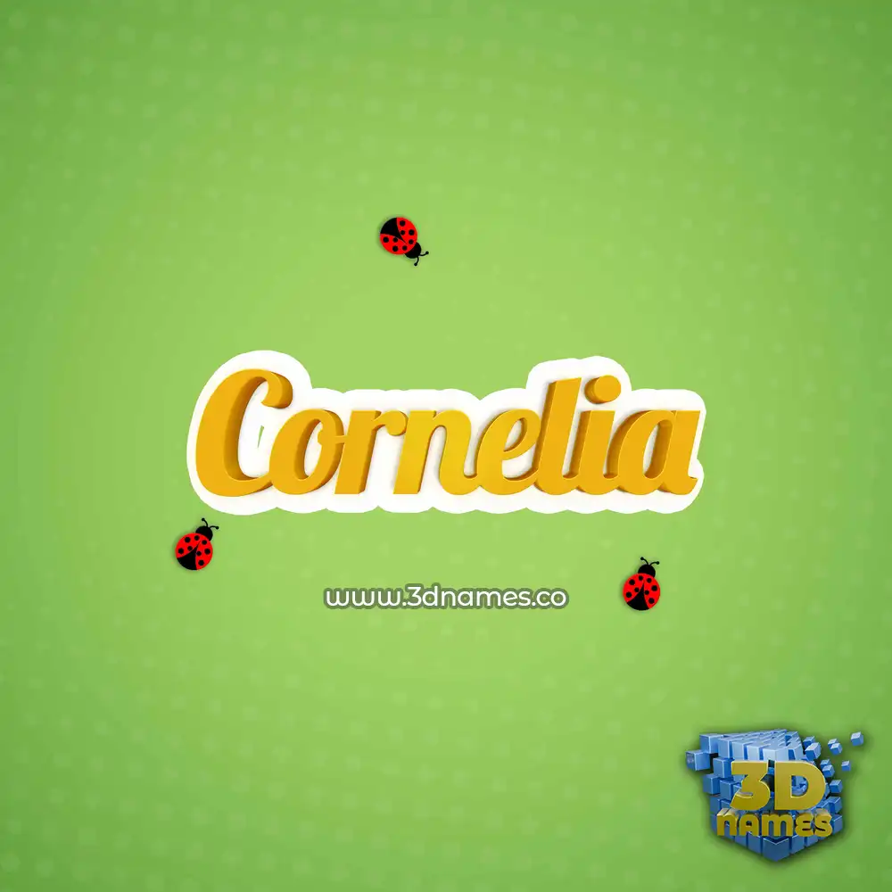 cornelia in Ladybugs style - 3D name wallpaper