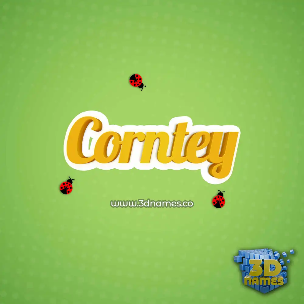 corntey in Ladybugs style - 3D name wallpaper