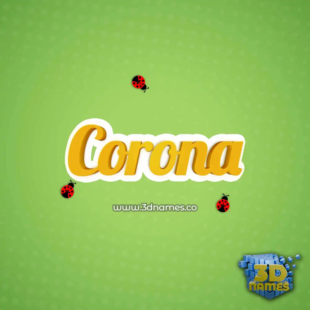corona in Ladybugs style - 3D name wallpaper