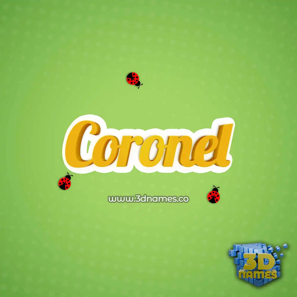 coronel in Ladybugs style - 3D name wallpaper