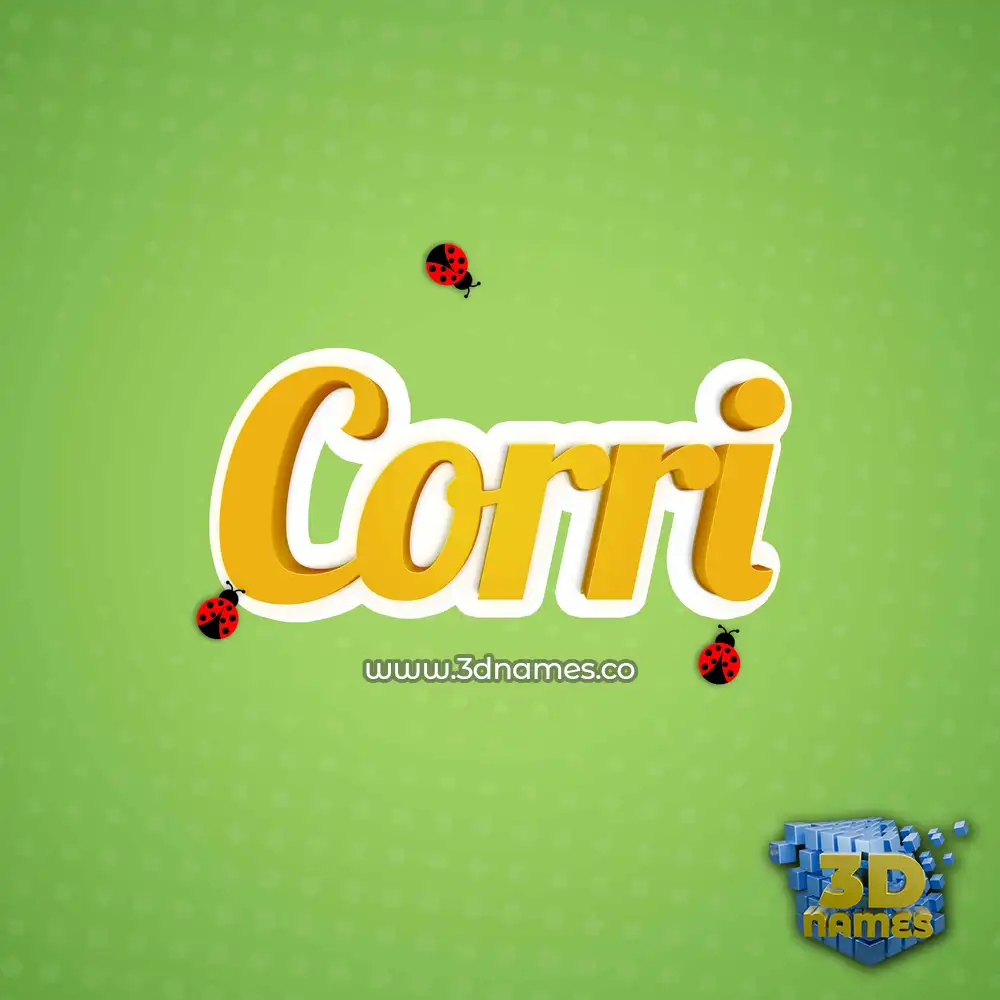 corri in Ladybugs style - 3D name wallpaper