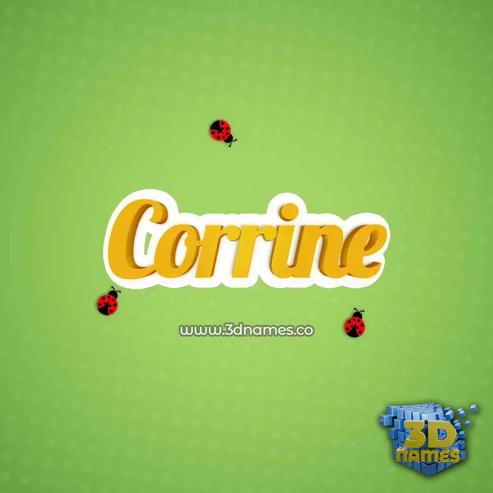 corrine in Ladybugs style - 3D name wallpaper