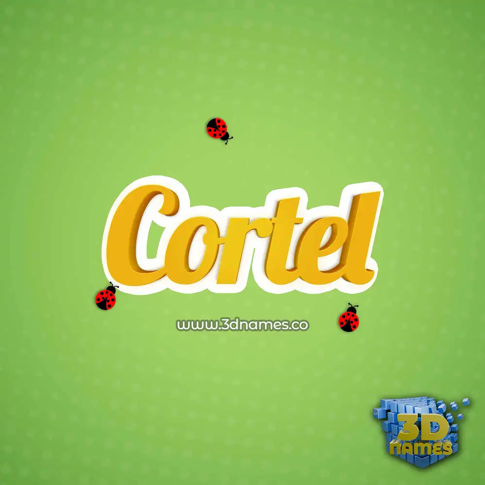 cortel in Ladybugs style - 3D name wallpaper