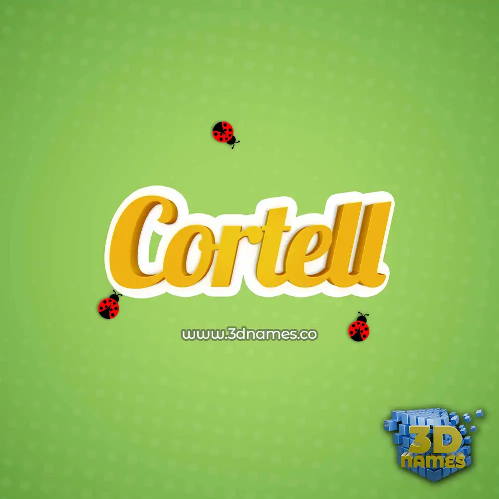 cortell in Ladybugs style - 3D name wallpaper