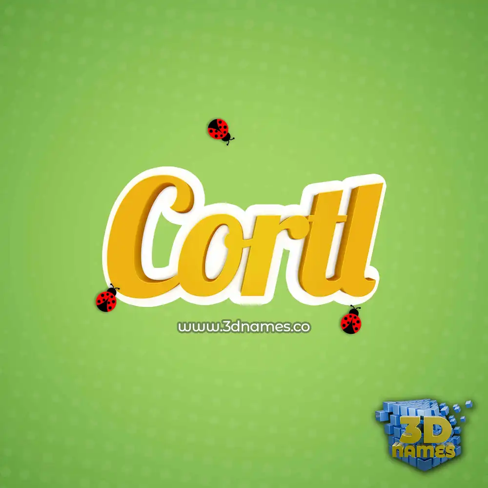 cortl in Ladybugs style - 3D name wallpaper