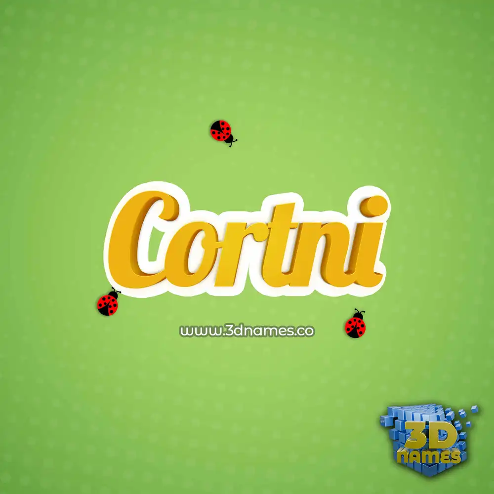 cortni in Ladybugs style - 3D name wallpaper