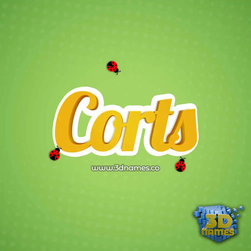 corts in Ladybugs style - 3D name wallpaper