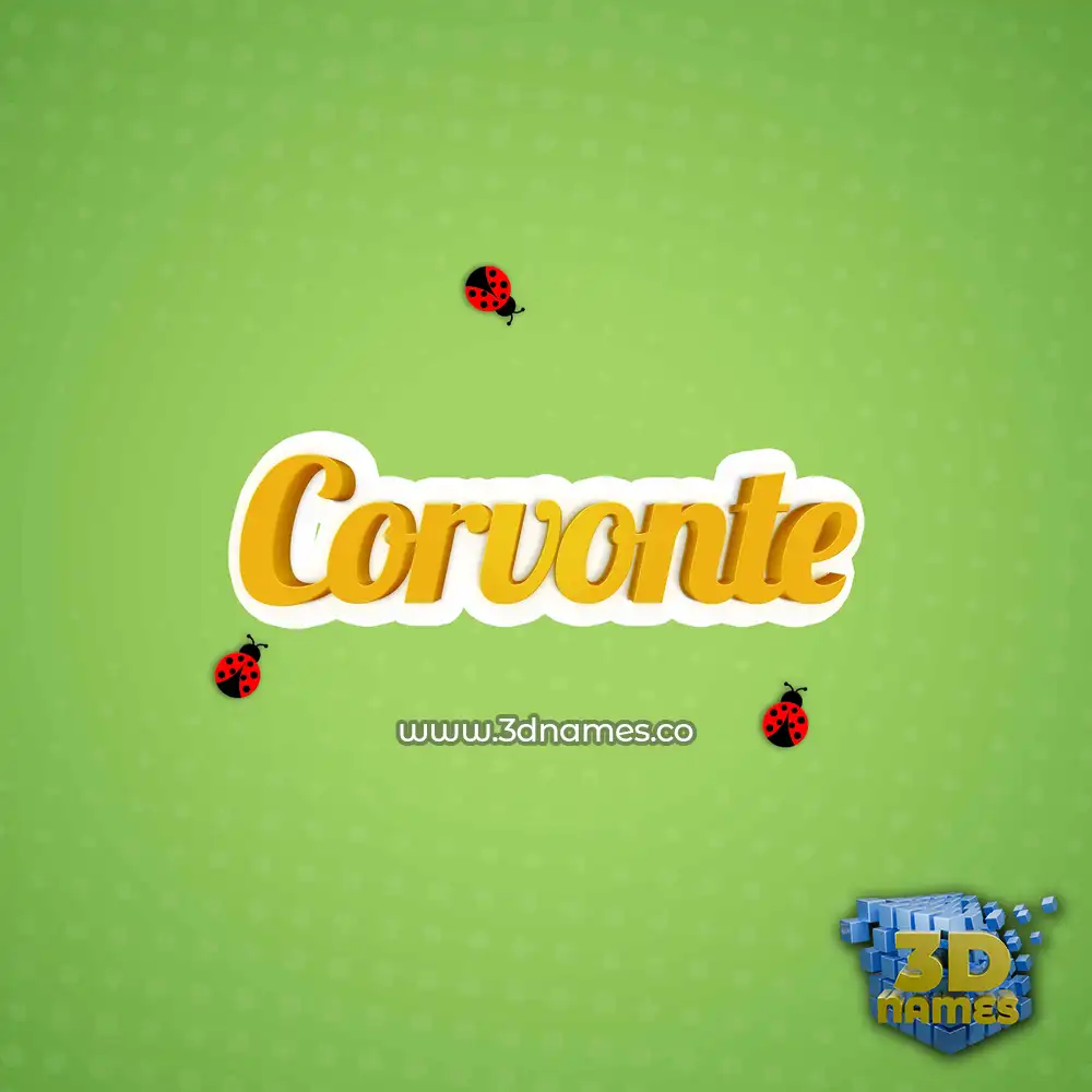 corvonte in Ladybugs style - 3D name wallpaper