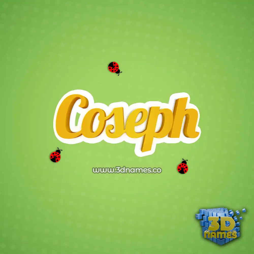 coseph in Ladybugs style - 3D name wallpaper