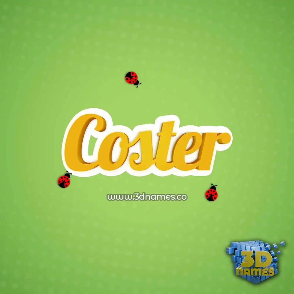 coster in Ladybugs style - 3D name wallpaper