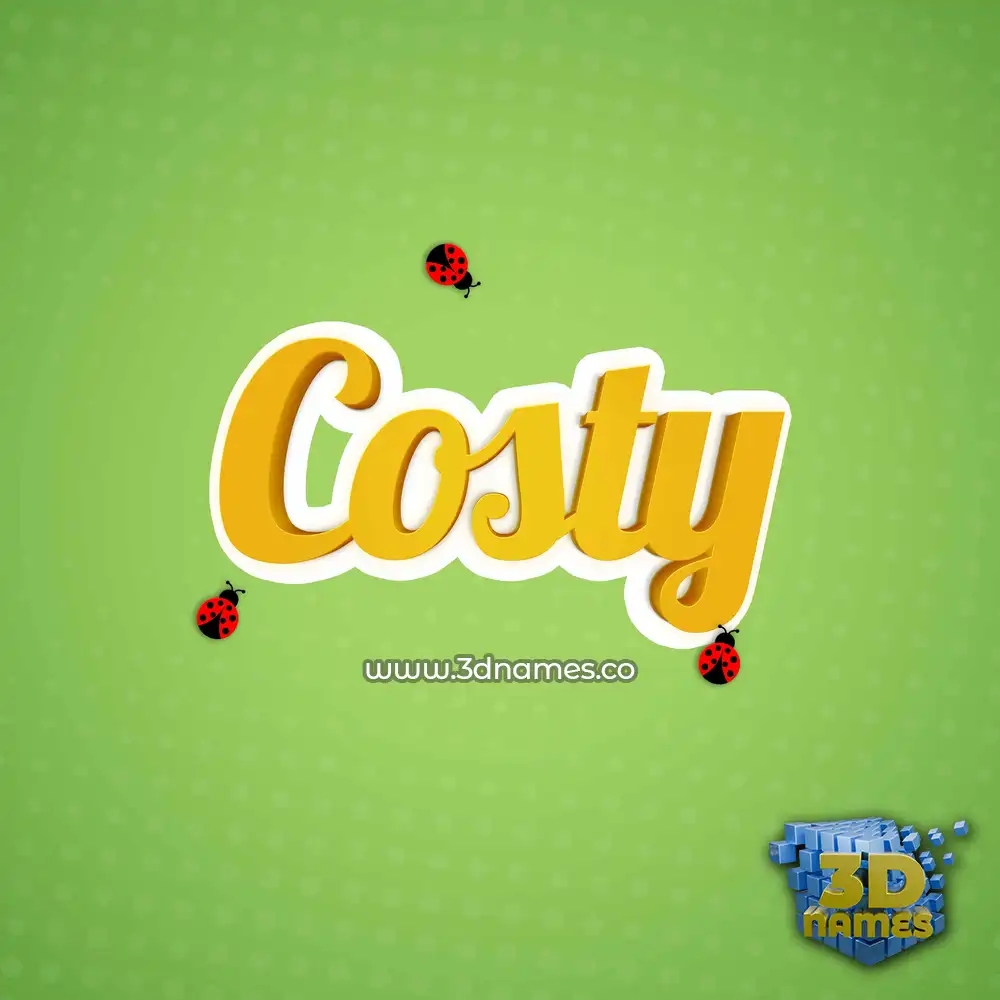 costy in Ladybugs style - 3D name wallpaper