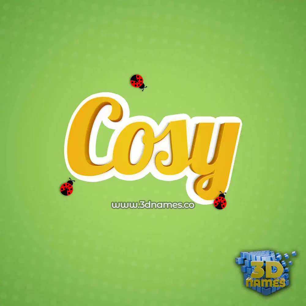 cosy in Ladybugs style - 3D name wallpaper