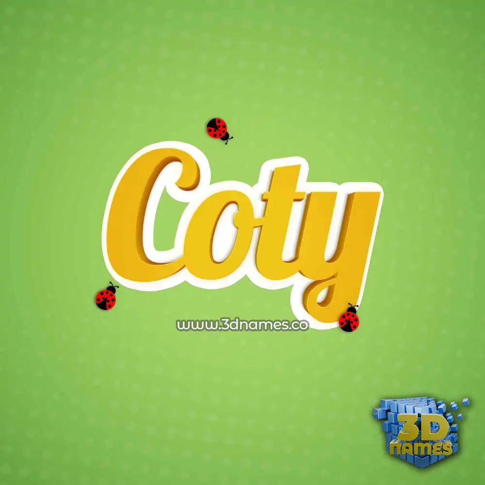 coty in Ladybugs style - 3D name wallpaper