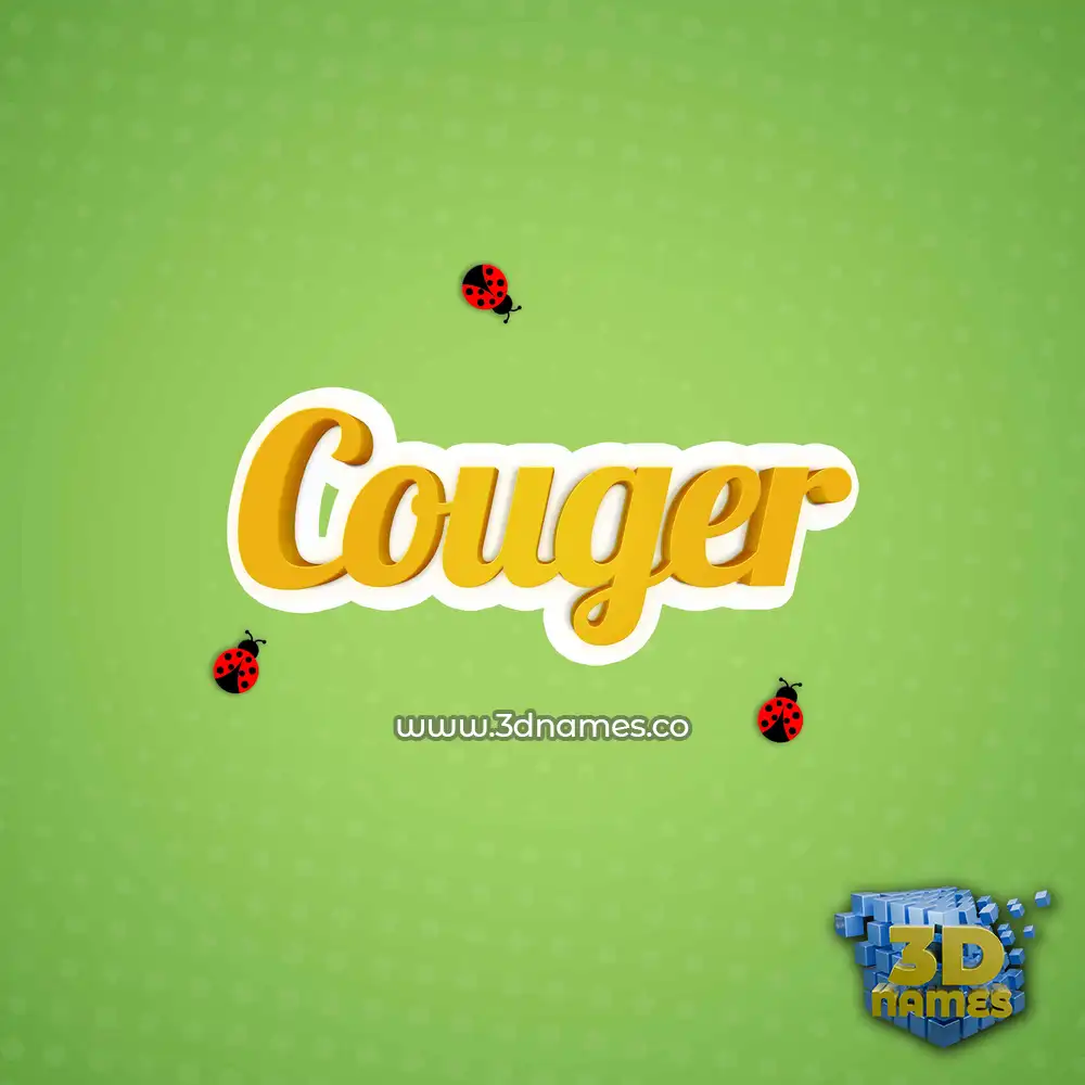 couger in Ladybugs style - 3D name wallpaper