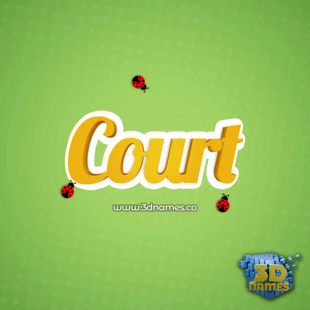 court in Ladybugs style - 3D name wallpaper