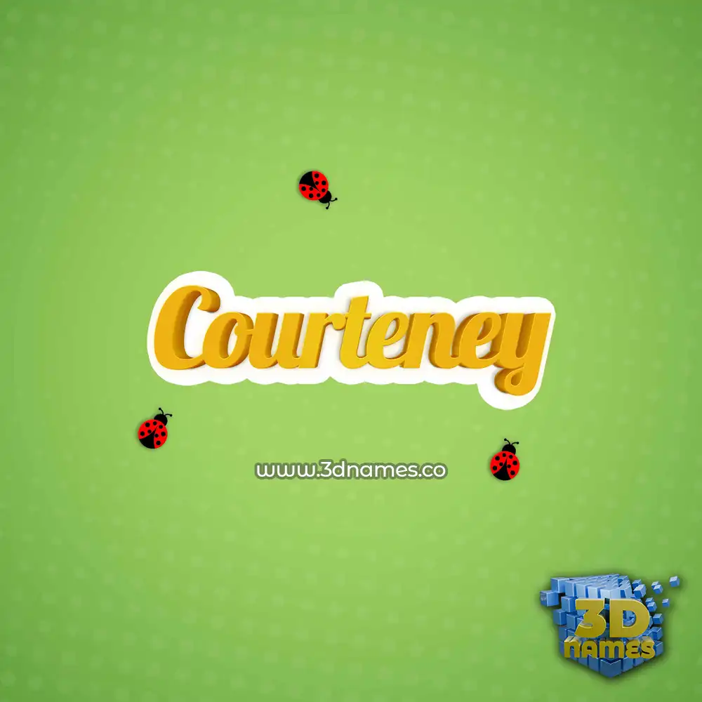 courteney in Ladybugs style - 3D name wallpaper