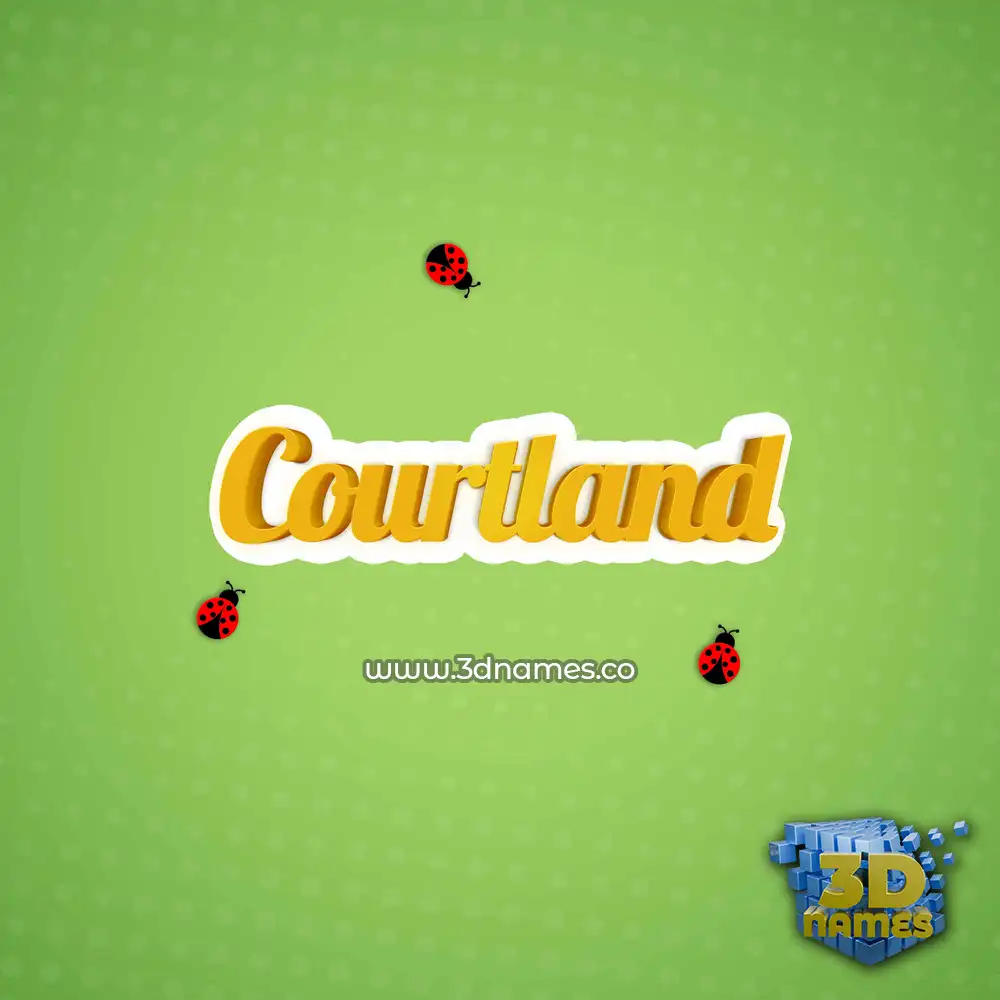 courtland in Ladybugs style - 3D name wallpaper
