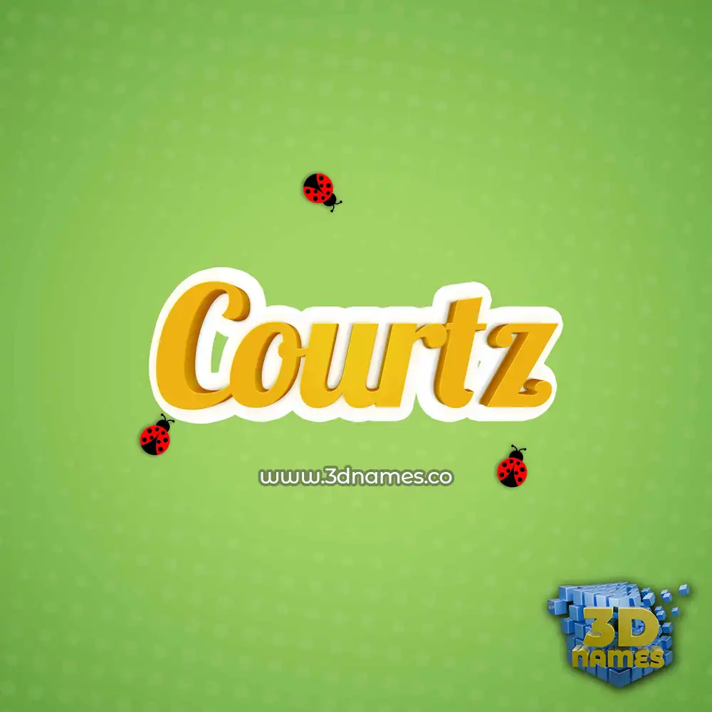 courtz in Ladybugs style - 3D name wallpaper