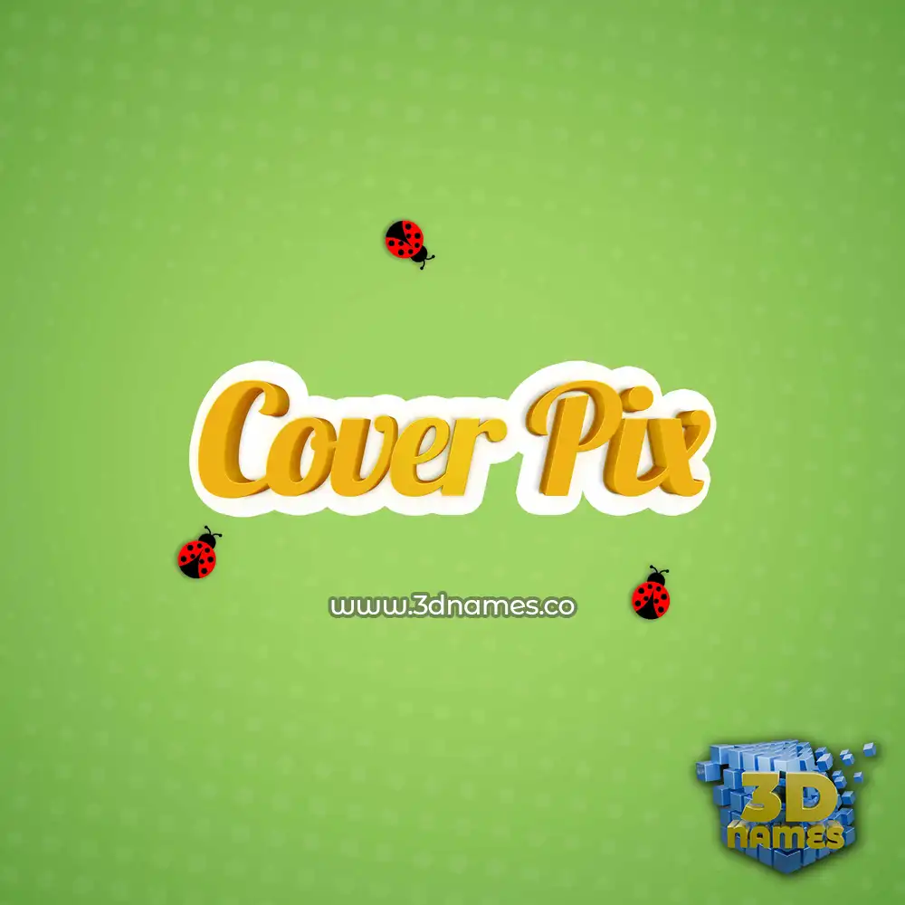 cover pix in Ladybugs style - 3D name wallpaper