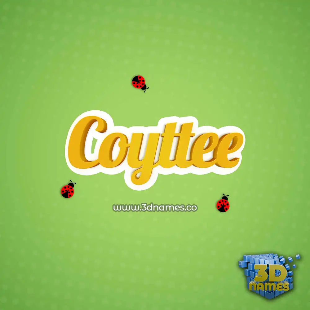 coyttee in Ladybugs style - 3D name wallpaper