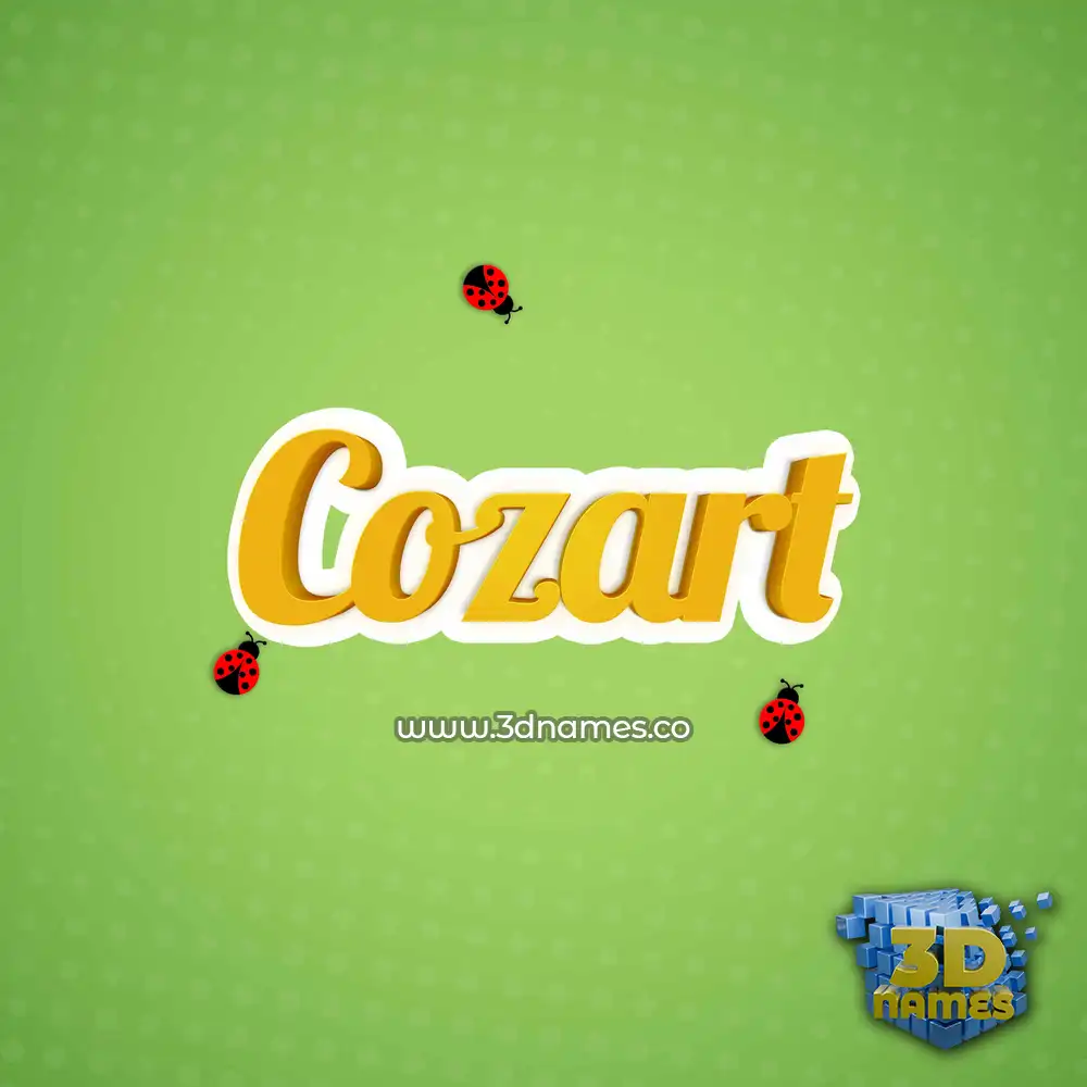 cozart in Ladybugs style - 3D name wallpaper