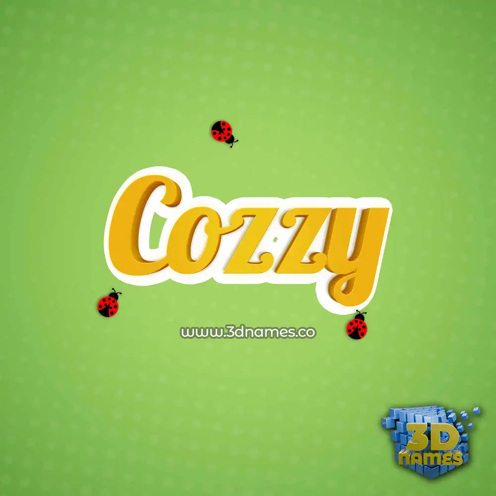 cozzy in Ladybugs style - 3D name wallpaper