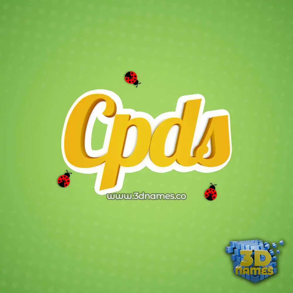 cpds in Ladybugs style - 3D name wallpaper