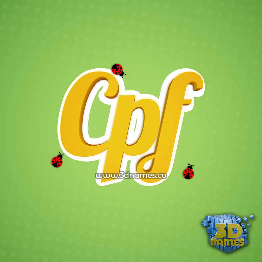 cpf in Ladybugs style - 3D name wallpaper