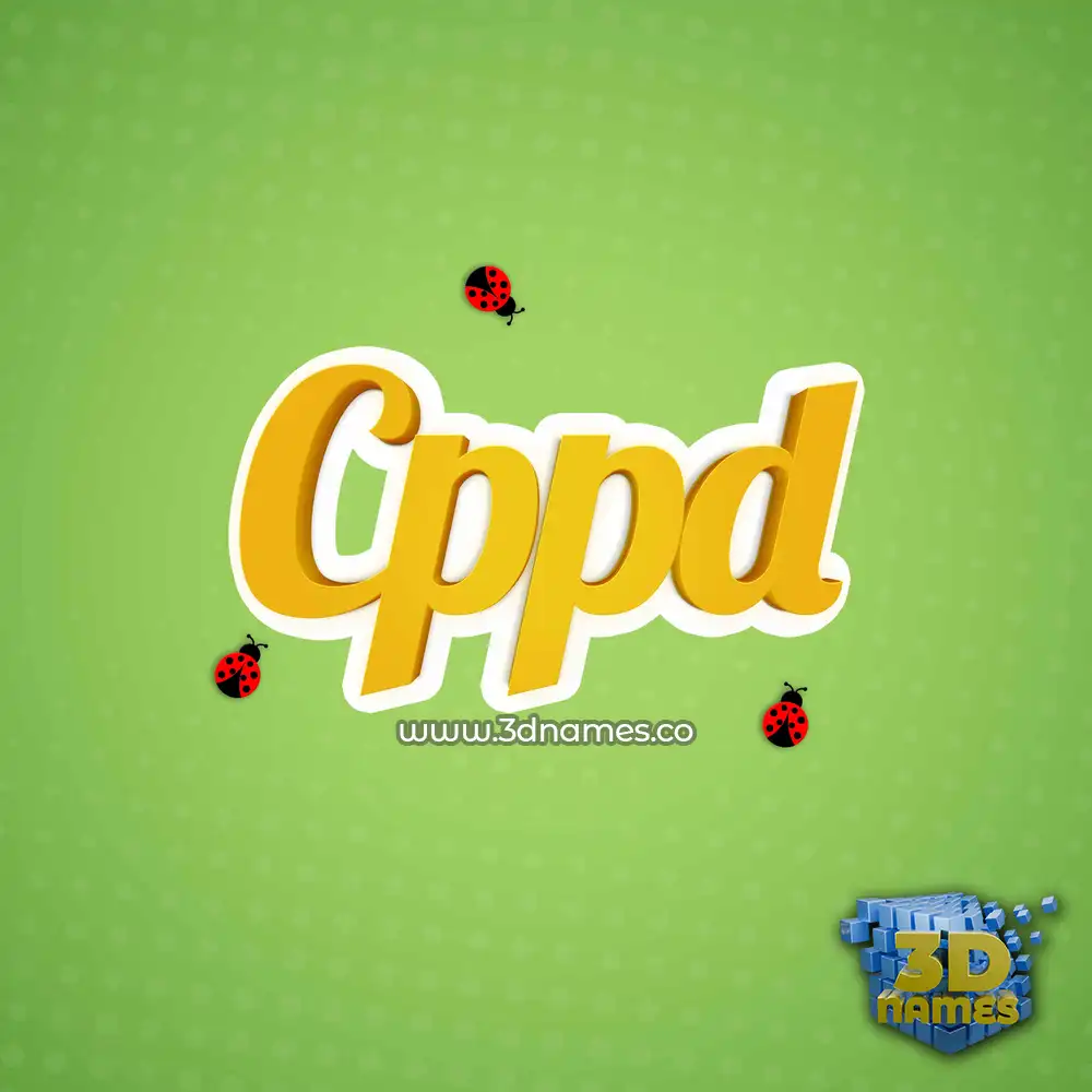 cppd in Ladybugs style - 3D name wallpaper