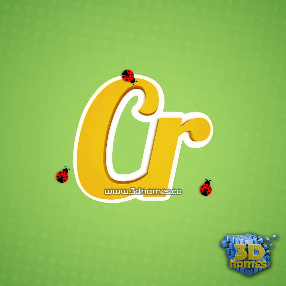 cr in Ladybugs style - 3D name wallpaper