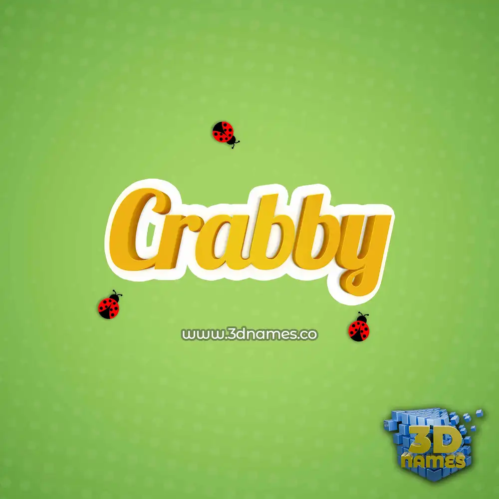 crabby in Ladybugs style - 3D name wallpaper