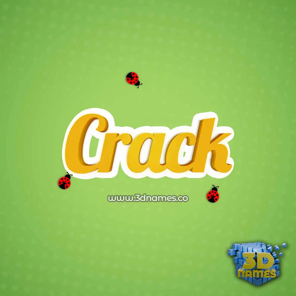 crack in Ladybugs style - 3D name wallpaper