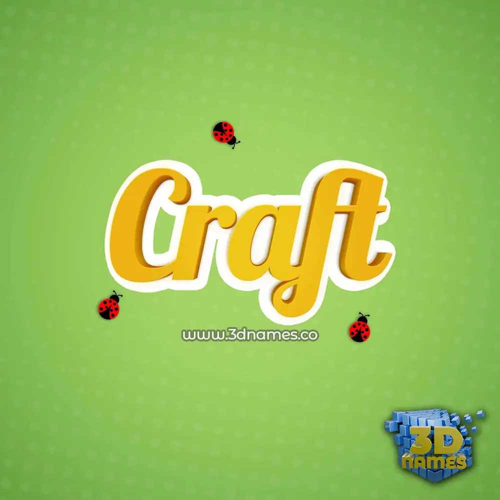 craft in Ladybugs style - 3D name wallpaper